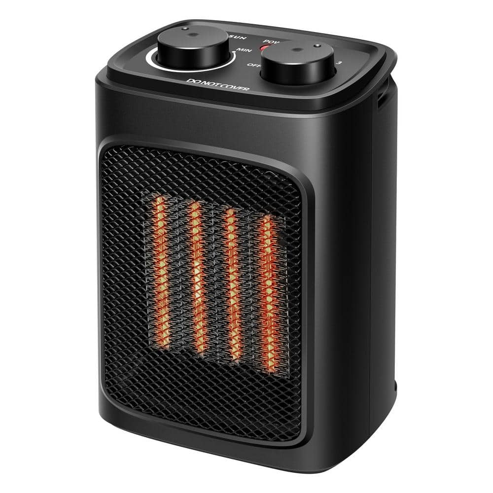 VIVOSUN 1500-Watt 9.5 in. Electric Portable PTC Ceramic Space Heater with  4-Modes, Adjustable Thermostat and Tip-Over Protection EH-0003 - The Home  Depot