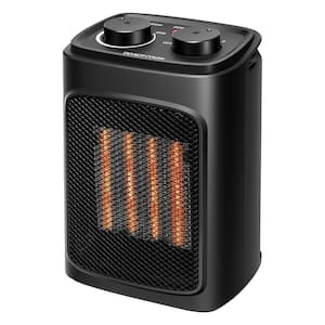 1500-Watt 9.5 in. Electric Portable PTC Ceramic Space Heater with 4-Modes, Adjustable Thermostat and Tip-Over Protection