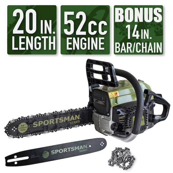 Sportsman 805109 2-in-1 20 in. and 14 in. 52cc Gas Chainsaw Combo - 2