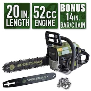 2-in-1 20 in. and 14 in. 52cc Gas Chainsaw Combo