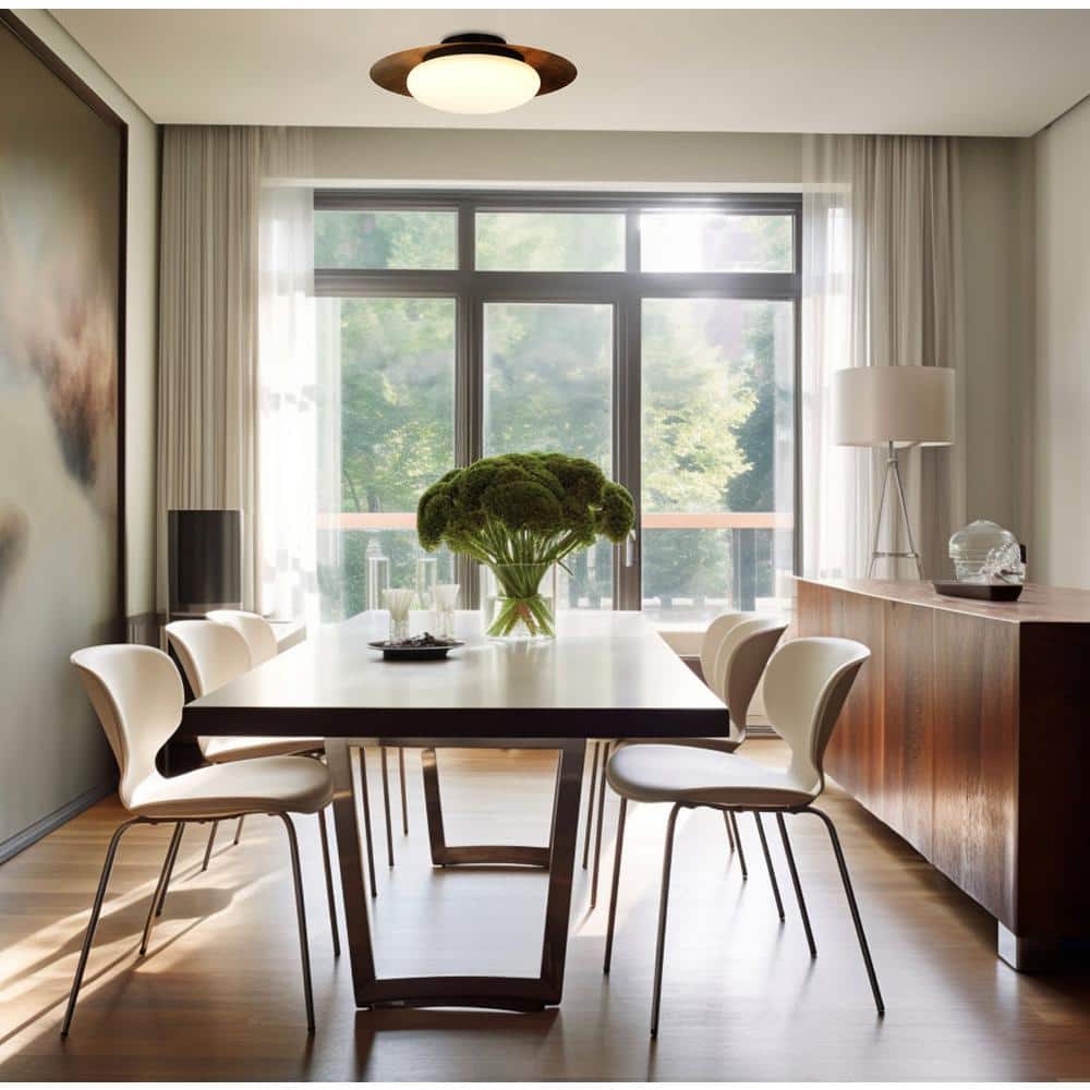 Halcyon Gold and Glass LED Flush Mount Ceiling Light