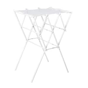 White 34.5 in. 24.5 in. x 20 in. Metal Free Standing Expandable Drying Rack