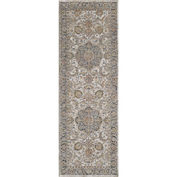 MILLERTON HOME Ivy Ivory 2 ft. x 8 ft. Vintage Moroccan Runner Rug