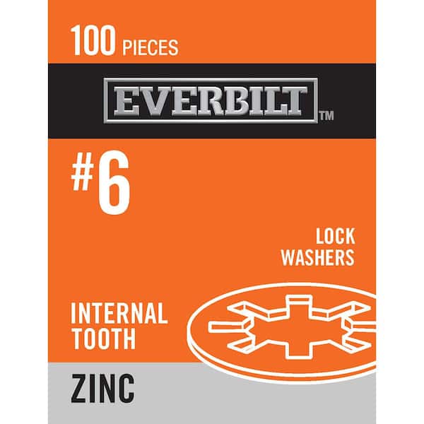 #6 Zinc Internal Tooth Lock Washer (100-Piece per Pack)