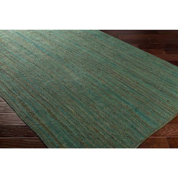 Carmichael Teal Doormat 3 ft. x 3 ft. Round Area Rug