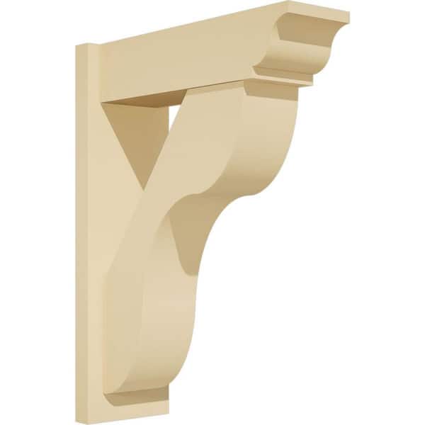 Ekena Millwork Carmel 7 in. W x 26 in. H x 20 in. D Signature Urethane Polyurethane Outlooker with Traditional Ends