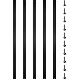 VEVOR 29.5 in .x 1 in. Staircase Deck Balusters with Screws, Aluminum Alloy Deck Railing for Porch,76 Pack Metal Deck Spindles