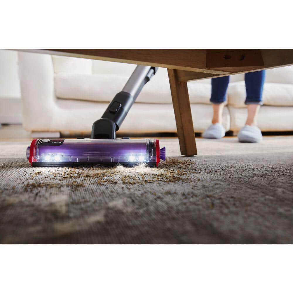 Black Convertible Cordless Stick Vacuum with LED Floor Lights