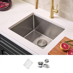 Gravena 21 in. Undermount Single Bowl 16-Gauge Stainless Steel Bar Prep Kitchen Sink with Rounded Corners