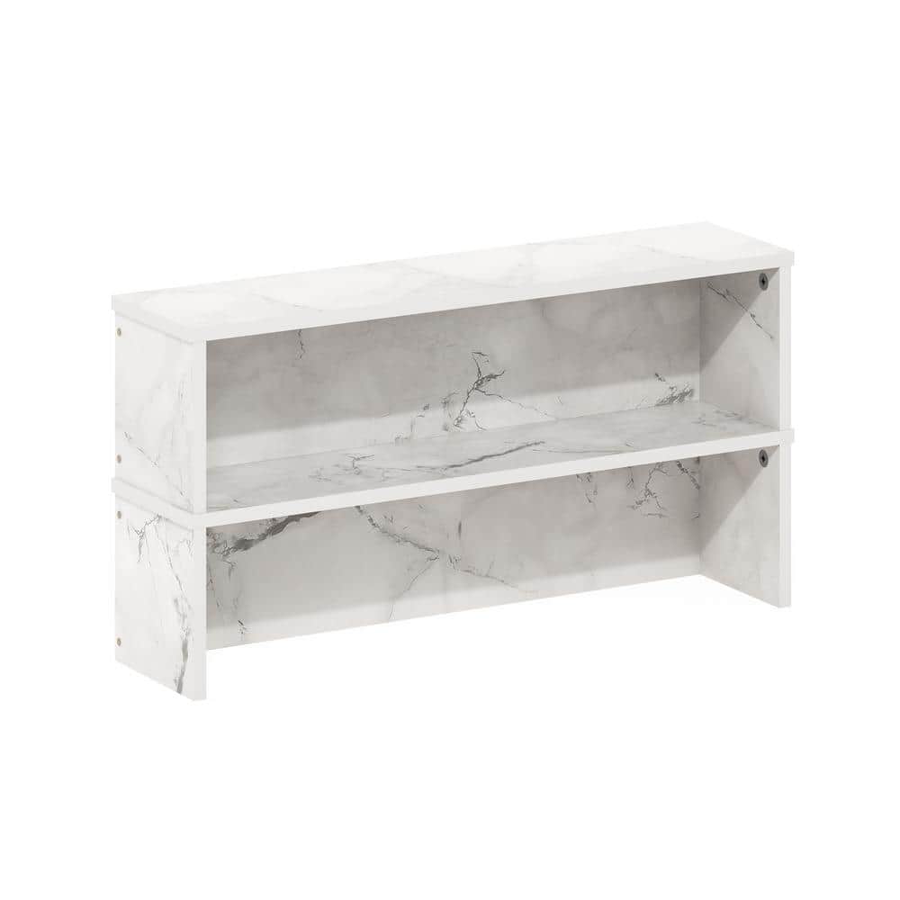 Helena 24" White Wood Grain Stackable Organizer Shelf Set