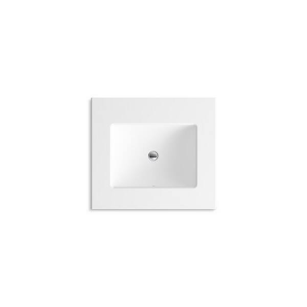 KOHLER Solid/Expressions 49.625 in. Solid Surface Vanity Top in White Expressions without Basin