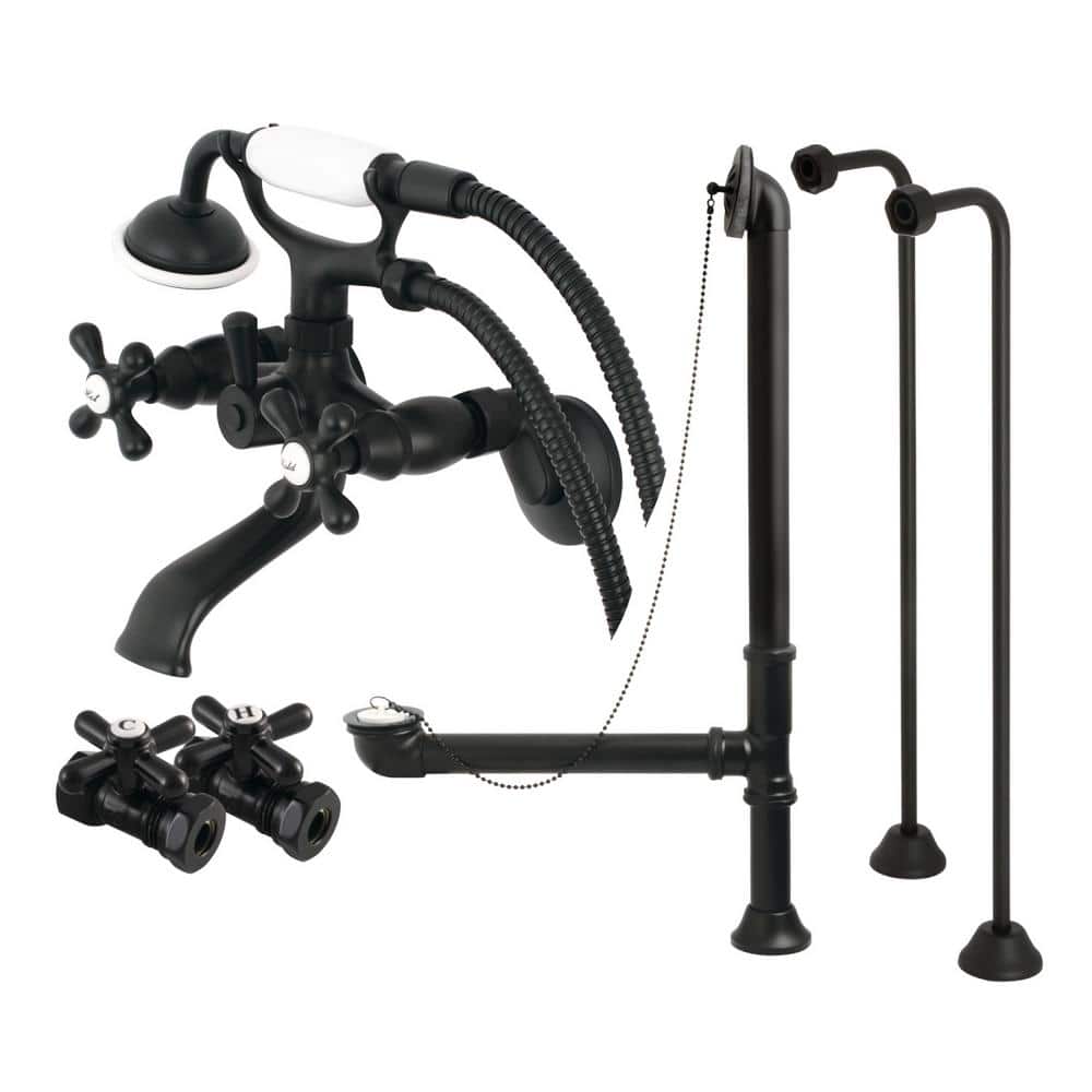 Reviews for Kingston Brass Vintage Wall Mount 3Handle Claw Foot Tub