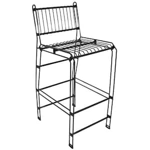 Steel Indoor/Outdoor Wire Bar Chair in Black