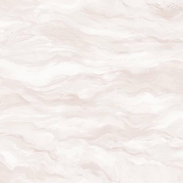 Chesapeake Pink Cirrus Blush Wave Fabric Pre-Pasted Matte Strippable Wallpaper