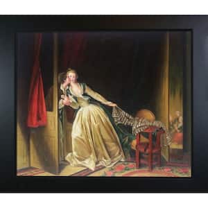 Stolen Kiss, late 1780s by Jean-Honore Fragonard New Age Wood Framed People Oil Painting Art Print 24.75 in. x 28.75 in.