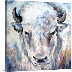 16 in. x 16 in. "White Buffalo 2424" by Marcia Baldwin Canvas Wall Art