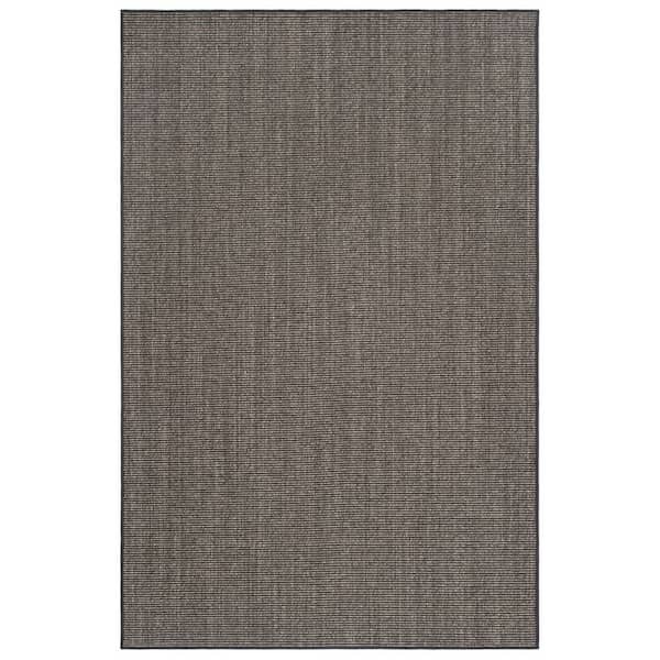 Martha Stewart 5 ft. x 7 ft. Charcoal Solid Color Area Rug