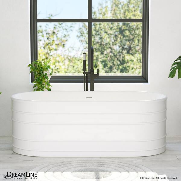 DreamLine Infinity Z 67 in. x 30 in. Freestanding Acrylic
