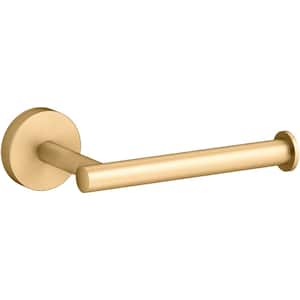 Elate Wall Mounted Toilet Paper Holder in Vibrant Brushed Moderne Brass
