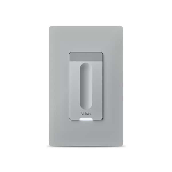 Brilliant Smart Dimmer Switch (Gray) - Alexa, Google Assistant, Hue, LIFX, TP-Link, and more