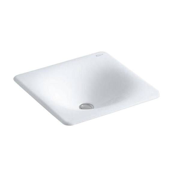 KOHLER Iron/Tones Under-Mount Cast Iron Bathroom Sink in White
