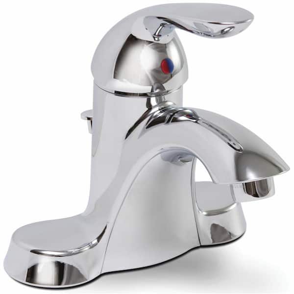 Premier Waterfront Single Hole Single Handle Bathroom Faucet with Pop-Up Assembly in Chrome