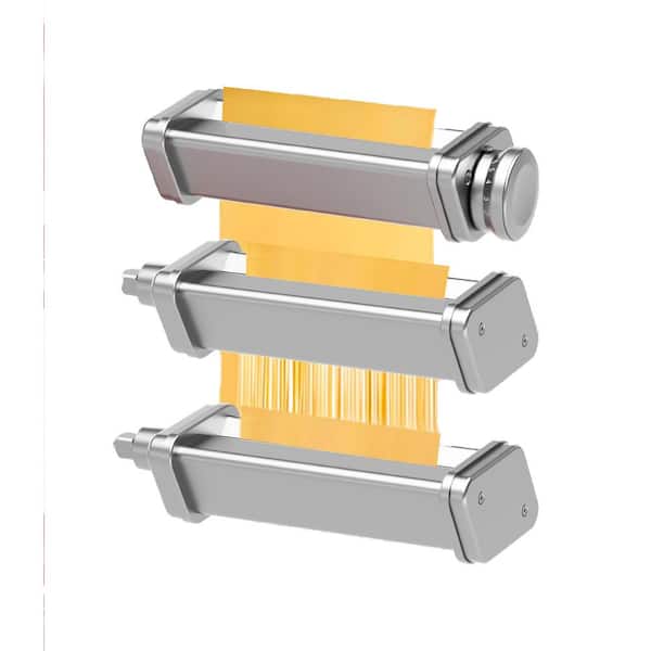 3-Pieces Attachments Stainless Steel Pasta Roller and Cutters for Pasta, Noodle