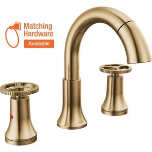 Trinsic 8 in. Widespread Double-Handle Bathroom Faucet with Pull-Down Spout in Champagne Bronze