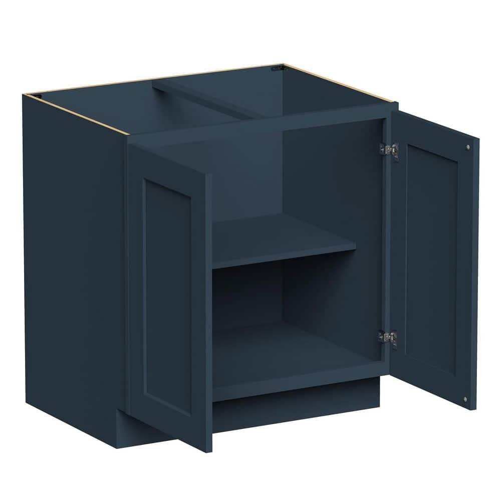 33 in W x 24 in D x 34.5 in H HDF Ready to Assemble Full Height Door Base Kitchen Cabinet in White with 2-Door, 1-Shelf price history on PriceWatchPro