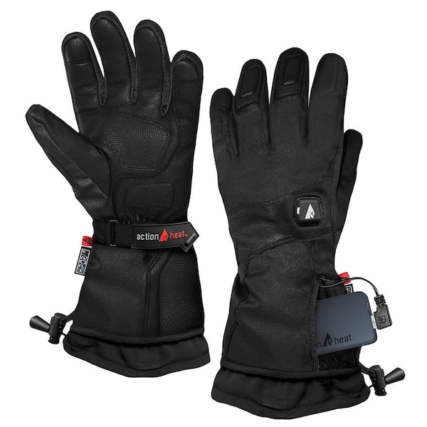 ACTIONHEAT Women's Small Black 5V Heated Premium Gloves AH-SG-5V-1-BW-S -  The Home Depot