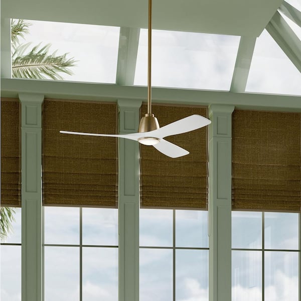 KICHLER Volos II 3 Blade 54 in. Standard Ceiling Fan in Champagne