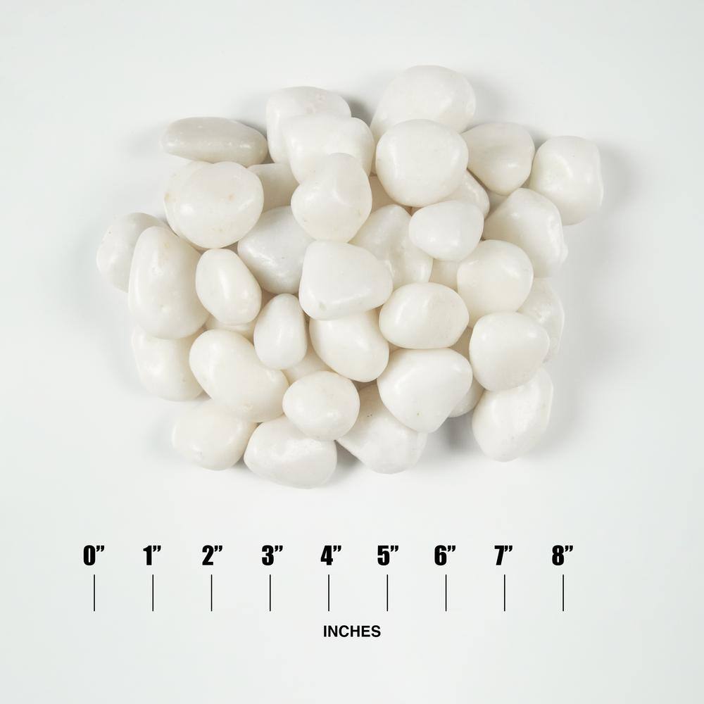 Himalaya White Marble 0.5 cu. ft. Natural Pebbles