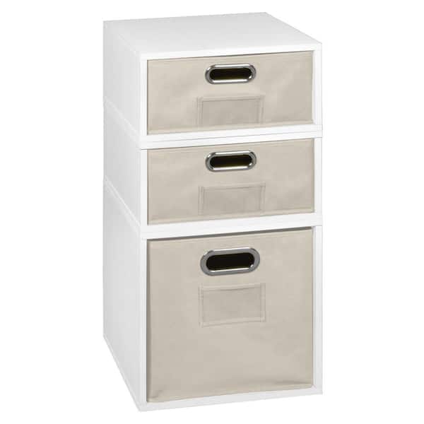 null 26 in. H x 13 in. W x 13 in. D Wood 3- Cube Organizer