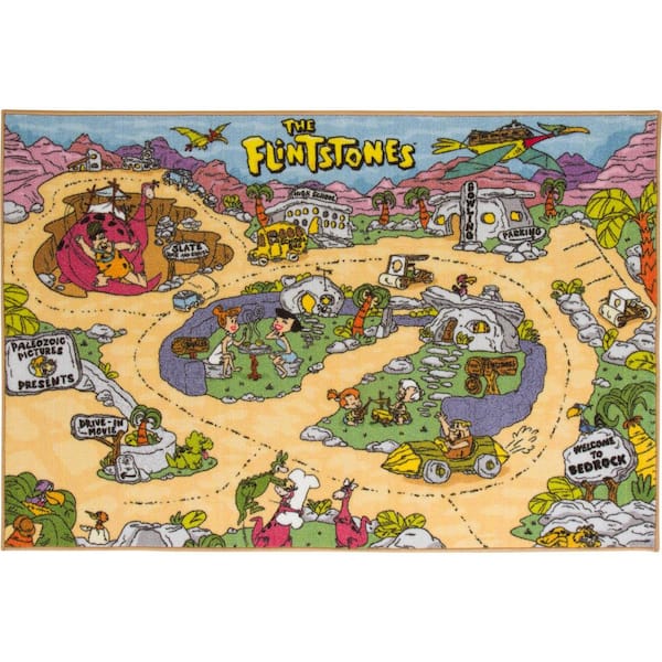 Extra Large Road Map Activity Rug for Girls and Boys - 78-inch L x 54-inch W