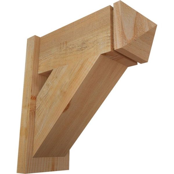 Ekena Millwork 8 in. x 20 in. x 20 in. Douglas Fir Traditional Arts and Crafts Rough Sawn Outlooker