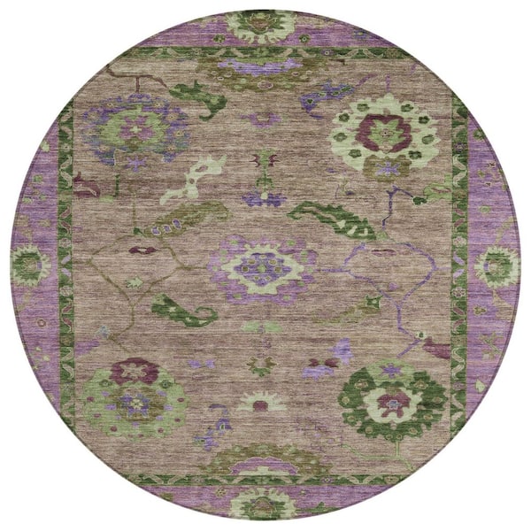 Addison Rugs Chantille Machine Washable Indoor/Outdoor Abstract ACN2230 Brown 8 ft. x 8 ft. Area Rug