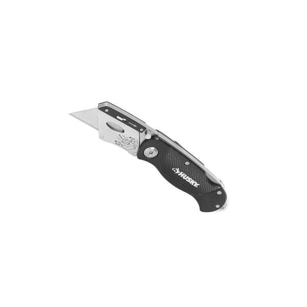 Husky Wood Handle Folding Lock-Back Utility Knife 99736 - The Home Depot