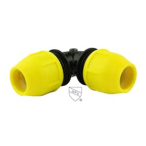 1-1/4 in. Underground Yellow Poly Gas Pipe 90 Degree Elbow SDR10