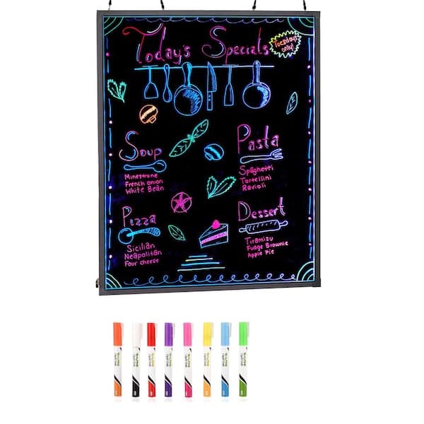 Discovery Kids Neon Glow Drawing Easel with Color Markers and 5 Light Modes