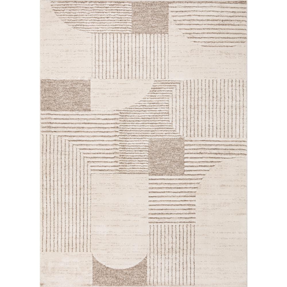 Concord Global Trading Retro Beige 7 ft. x 9 ft