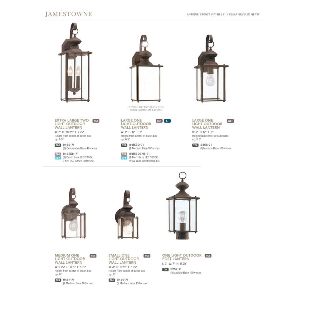 Antique Bronze Clear Glass Outdoor Wall Lantern Sconce