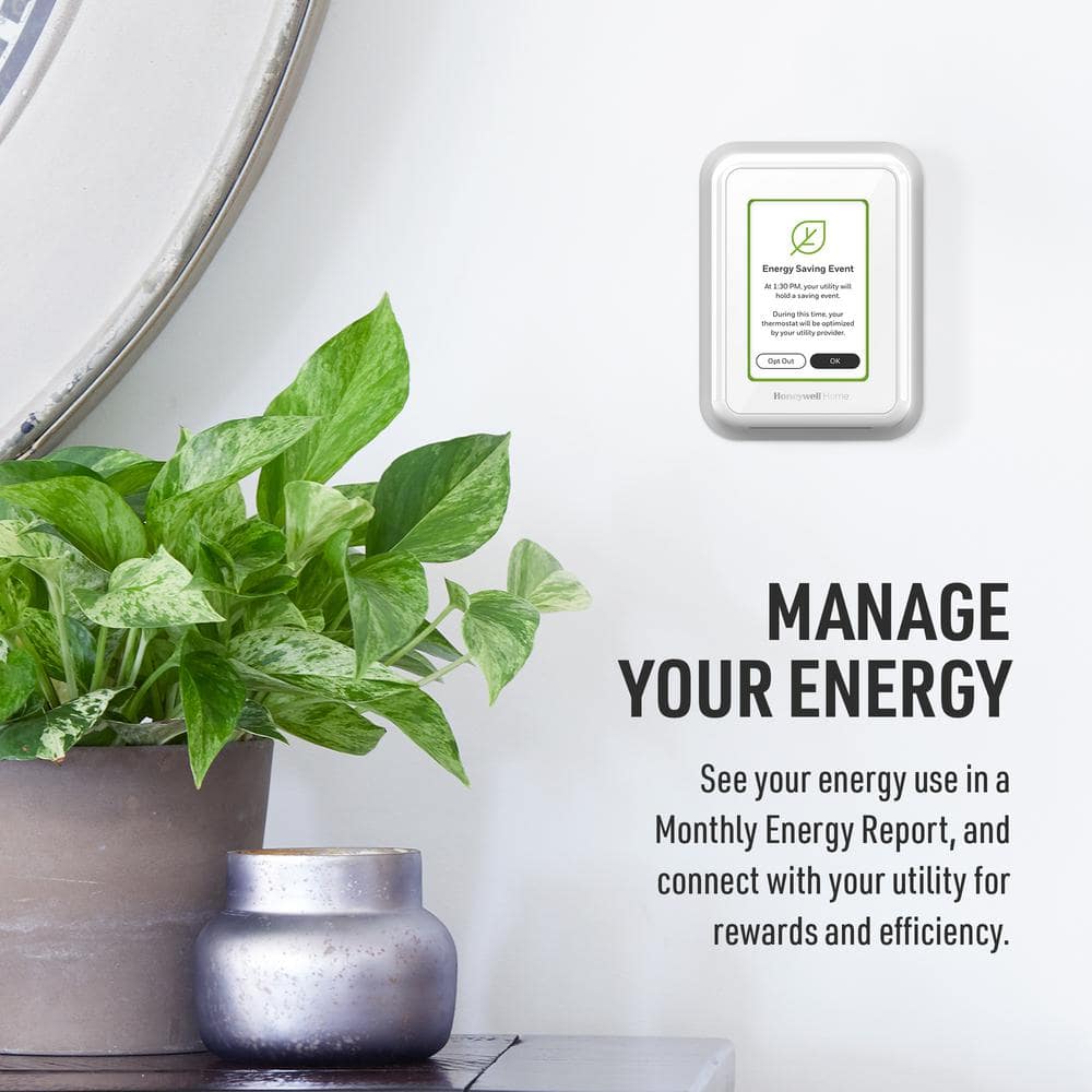 Honeywell White Smart Programmable Touchscreen Wi-Fi Thermostat