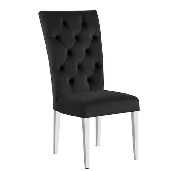 Best Master Furniture Lexington Black Tufted Velvet Parsons Chairs (Set of 2)