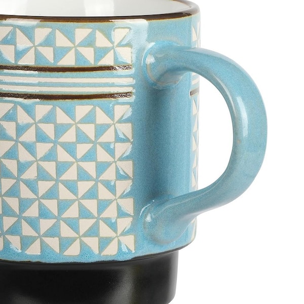 Mr. Coffee 14 oz. Assorted Stoneware Travel Mugs (Set of 3