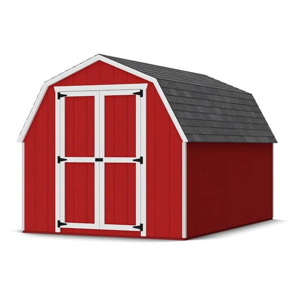 Value Gambrel 8 ft. x 12 ft. Outdoor Wood Storage Shed Precut Kit with 4 ft. Sidewalls and Floor (96 sq. ft.)