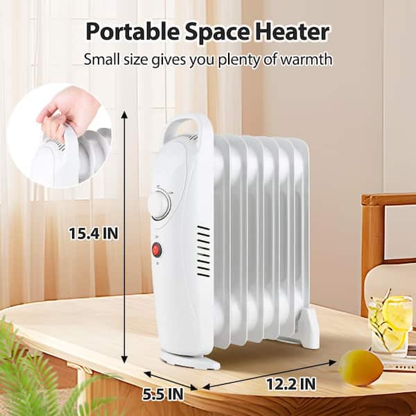 BLACK+DECKER Portable Space Heater, 1500W Small Space Heater with Overheat  Protection for Indoor Use, White