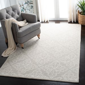Micro-Loop Silver/Ivory 5 ft. x 5 ft. Geometric Square Area Rug