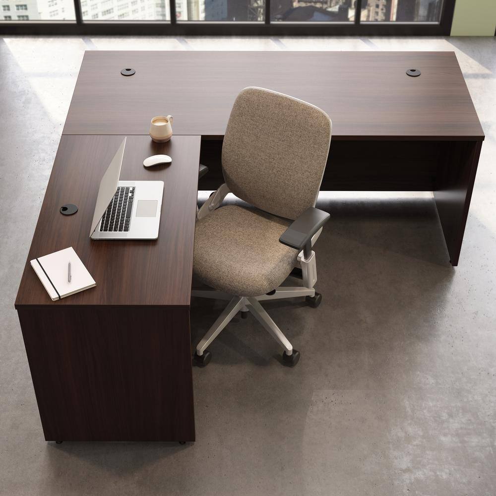 Noble Elm Executive Corner Desk with Melamine Top