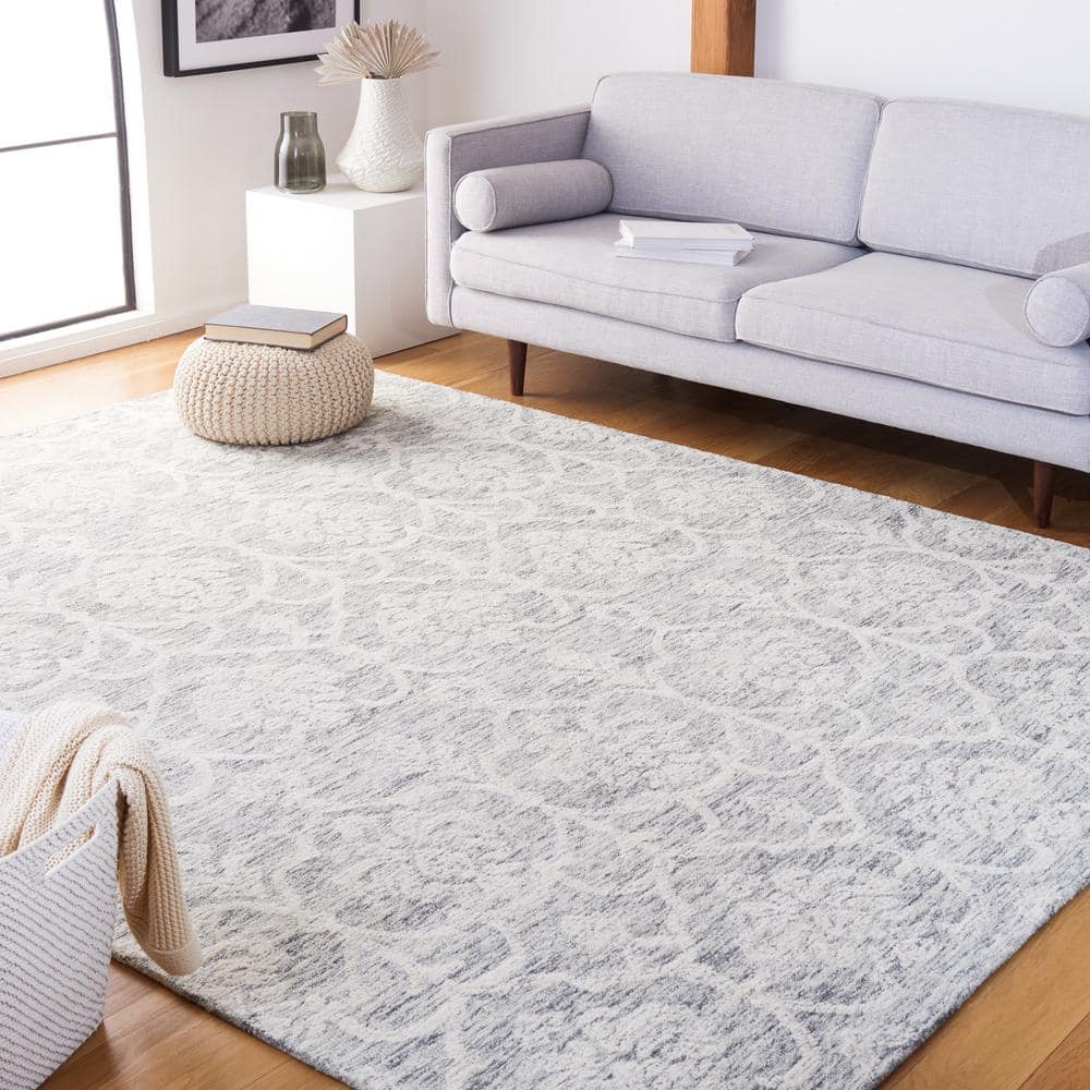 Metro 10 ft. x 14 ft. Dark Gray/Ivory Floral Damask Area Rug price history on PriceWatchPro