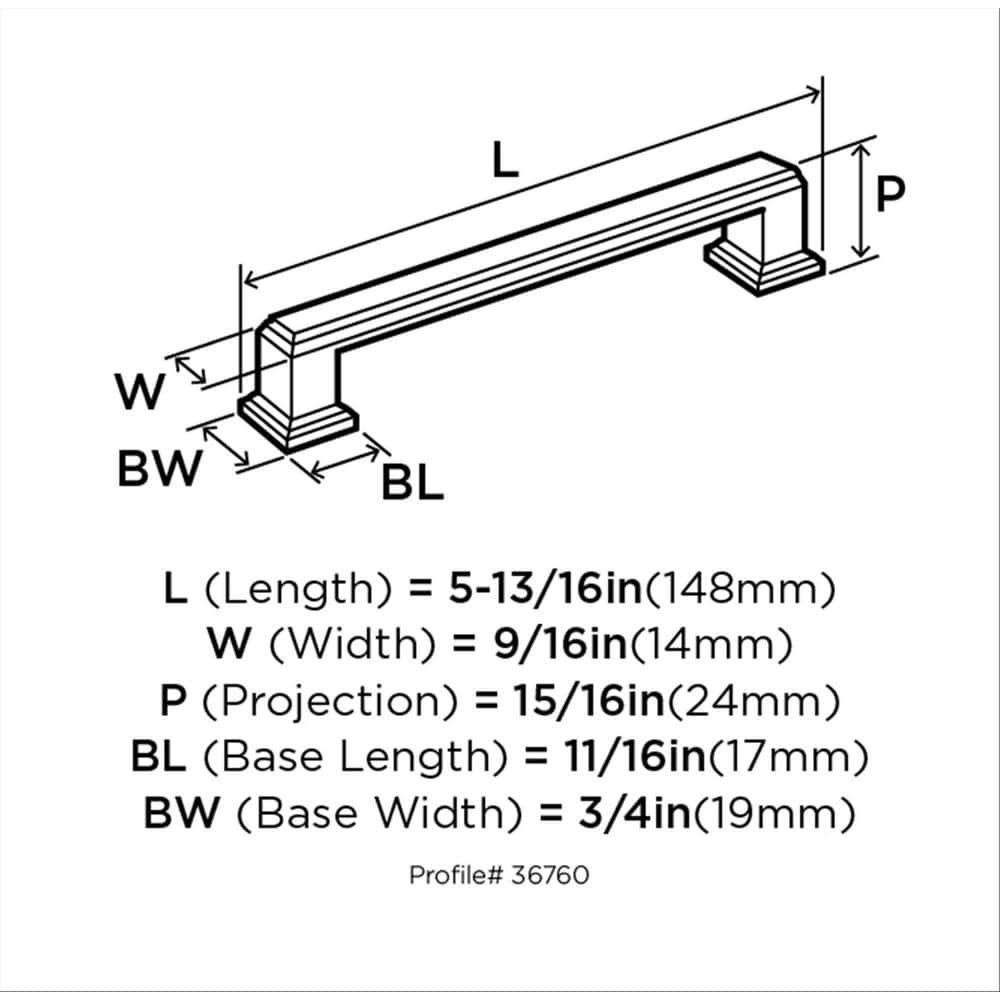 5-1/16 inch Satin Nickel Brushed Bar Cabinet Pull